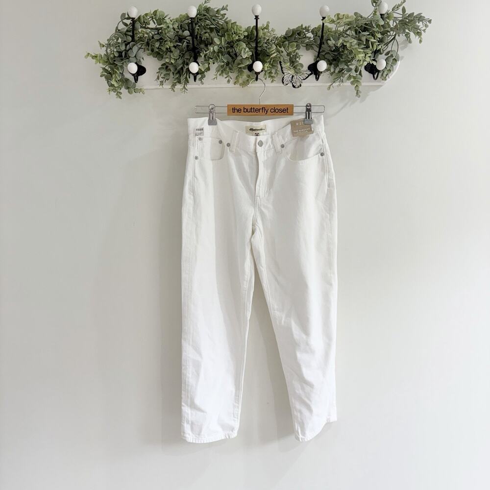 NEW Madewell White the slouchy boy jean jeans Relaxed 27
